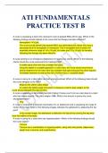 ATI FUNDAMENTALS  PRACTICE TEST B Questions and Answers