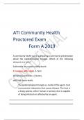 ATI COMMUNITY HEALTH PROCTORED EXIT EXAM 2023 