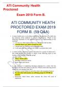 ATI COMMUNITY HEALTH PROCTORED EXIT EXAM 2019 updated  2023 