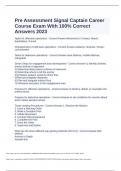 Pre Assessment Signal Captain Career Course Exam With 100% Correct Answers 2023-2024