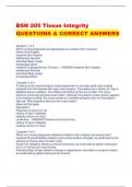 BSN 205 Tissue Integrity QUESTIONS & CORRECT ANSWERS
