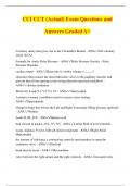 CCI CCT (Actual) Exam Questions and Answers Graded A+