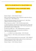 2023 CNA HARTMAN'S CHAPTERS 1-11 QUESTIONS AND ANSWERS 100% SOLVED