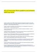  ACLS Precourse Work questions and answers latest top score.