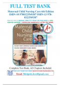 Test Bank For Maternal Child Nursing Care 6th Edition by David Wilson, Marilyn Hockenberry, Shannon Perry, Kathryn Alden, Deitra Lowdermilk, Mary Catherine C 9780323549387 Chapter 1-49 Complete Guide .