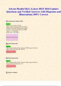 Advent Health EKG (Latest 2023/ 2024 Update) Questions and Verified Answers with Diagrams and Illustrations| 100% Correct