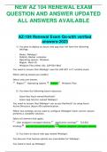 AZ-104 Renewal Exam Qs-with verified answers-2023
