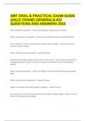 AMT ORAL & PRACTICAL EXAM GUIDE (DALE CRANE) GENERALS-422 QUESTIONS AND ANSWERS