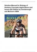 Solution Manual for Biology of  Humans Concepts Applications and  Issues 6th Edition by Goodenough  and McGuire ISBN