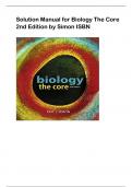 olution Manual for Biology The Core  2nd Edition by Simon ISBN