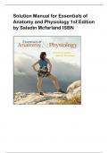 Solution Manual for Essentials of  Anatomy and Physiology 1st Edition  by Saladin Mcfarland ISBN