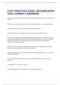 CCHT Fresenius exam 2023/2024 with 100% correct answers