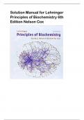 Solution Manual for Lehninger  Principles of Biochemistry 6th  Edition Nelson Cox