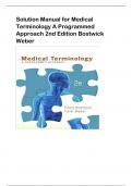 Solution Manual for Medical  Terminology A Programmed  Approach 2nd Edition Bostwick  Weber