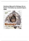 Solutions Manual for Biology Life on  Earth 11th Edition by Audesirk Byers  ISBN