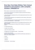 Ems New York State Written Test | Actual questions and answers | with complete solution | GRADED A+