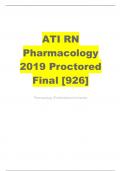 ATI RN Pharmacology 2019 Proctored Final [926]
