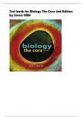 Test bank for Biology The Core 2nd Edition  by Simon ISBN