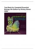 Test Bank for Campbell Essential  Biology 5th Edition by Dickey Simon  ISBN