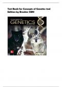 Test Bank for Concepts of Genetics 2nd  Edition by Brooker ISBN