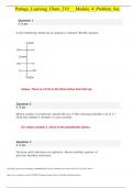 Portage Learning Chem 210 Module 4 Problem Set Exam Questions and Answers (2024/2025) (Verified Answers)