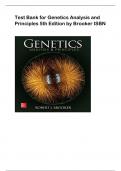 Test Bank for Genetics Analysis and  Principles 5th Edition by Brooker ISBN