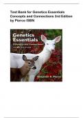 Test Bank for Genetics Essentials  Concepts and Connections 3rd Edition  by Pierce ISBN
