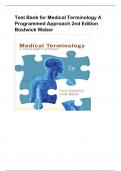 Test Bank for Medical Terminology A  Programmed Approach 2nd Edition  Bostwick Webe