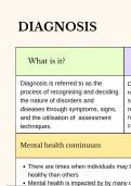 All about diagnosis in terms of psychology