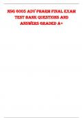 NSG 6005 Adv Pharm FINAL EXAM  TEST BANK QUESTIONS AND  ANSWERS GRADED A+ 