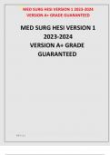 MED SURG HESI VERSION 1 2023-2024 MED SURG HESI VERSIONS 