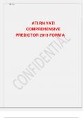 ATI RN VATI Comprehensive Predictor 2023 Form A B AND C .ATI RN VATI Comprehensive Predictor