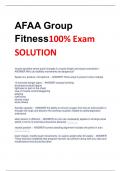 UPDATED AFAA Group Fitness100% Exam SOLUTION