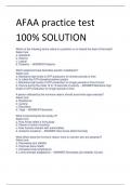 Updated AFAA practice test 100% SOLUTION