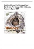 Solution Manual for Biology Life on Earth with Physiology 11th Edition by Audesirk Byers ISBN