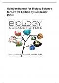 Solution Manual for Biology Science for Life 5th Edition by Belk Maier ISBN