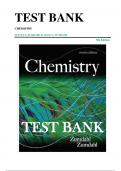 Test Bank for Chemistry 9th edition by Steven S. Zumdahl, Susan A. Zumdahl