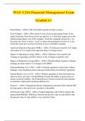 WGU C214 Financial Management Exam Graded A+