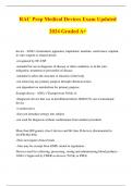 RAC Prep Medical Devices Exam Updated 2024 Graded A+