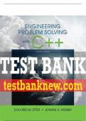 Test Bank For Engineering Problem Solving with C++ 4th Edition All Chapters - 9780134444291