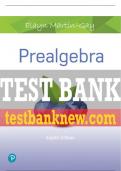 Test Bank For Prealgebra 8th Edition All Chapters - 9780134708898