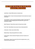 WGU D027 OA Exam Study Guide Exam Questions With Answers