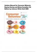 Solution Manual for Consumer Behavior  Buying Having and Being Canadian 7th  Edition by Solomon White Dahl ISBN