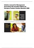 Solution manual for Management  Accounting 6th Canadian Edition by  Horngren Sundem Stratton Beaulieu ISB