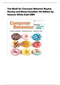 Test Bank for Consumer Behavior Buying  Having and Being Canadian 7th Edition by  Solomon White Dahl ISB