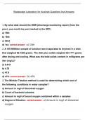 Wastewater Laboratory for Analysts Questions and Answers 2023 | VERIFIED ANSWERS