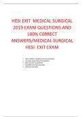 HESI EXIT MEDICAL SURGICAL  2019 EXAM QUESTIONS AND  100% C0RRECT  ANSWERS/MEDICAL SURGICAL  HESI EXIT EXAM  100% CORRECT ANSWERS QITH EXPLANATIONS  160 EXAM QUESTIONS WITH ANSWERS  90% PASS RATE GUARANTEE  ANSWERS WITH EXPLANATIONS  UPDATED 2022/202