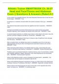 Athletic Trainer SMARTBOOK Ch. 26-27 Head and Face/Thorax and Abdomen Exam || Questions & Answers (Rated A+)