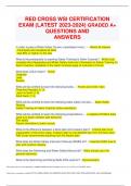 RED CROSS WSI CERTIFICATION EXAM (LATEST 2023-2024)   GRADED A+ QUESTIONS AND ANSWERS