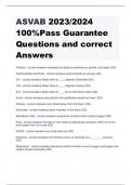 ASVAB 2023/2024  100%Pass Guarantee  Questions and correct Answers 